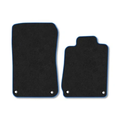 Image of Car Mats Compatible with Mercedes Slk (1996 2004) [R170] Tailored Fit Blue Carpet Floor Set Accessory Custom 4 Pieces Anti Slip Backing &amp; Binding Trim Edge