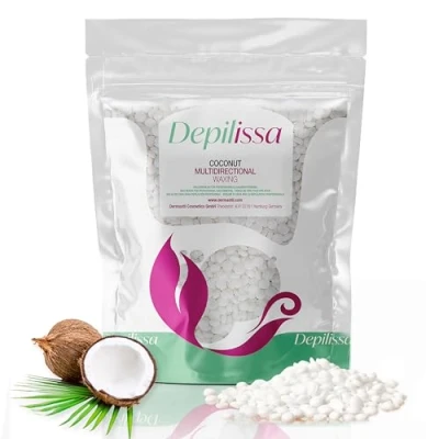 Image of Multidirectional Coconut Wax Hypoallergenic, Gentle, and Effective for All Skin Types, Ideal Face, Eyebrows, Bikini Area, Brazilian Waxing 400g