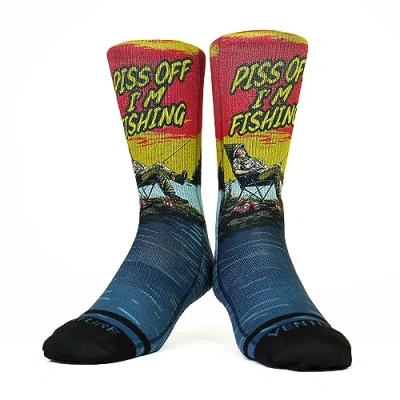 Image of Venture Grumpy Old Git Socks, Ultra Soft Casual Crew Ribbed Terry Loop Arch Support/Reinforced Heel Perfect for Dad Fathers Day Present Gift (S M)