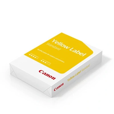 Image of Canon Yellow Label Standard Quality Multi Purpose Paper for Copiers and Printers, EU Environmental Seal A4 80 g/m² 500 Sheets All Printers White CIE 150 (Optimised Protective Box)