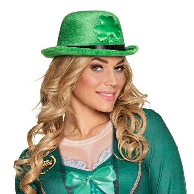 Image of Boland 44911 Bowler Shamrock Hat, Green, Standard Size