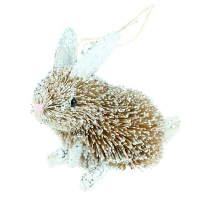 Image of Bristle Rabbit Christmas Tree Decoration by Gisela Graham