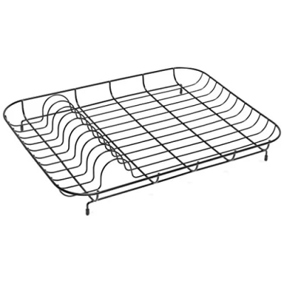 Image of Addis 515710 Wire Dish Drainer Black, 43 x 33 7 cm