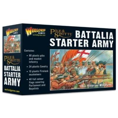 Image of Warlord Games Battalia Starter Army 28mm Scale Plastic Miniatures for Pike &amp; Shotte Highly Detailed English Civil War Table top Wargaming