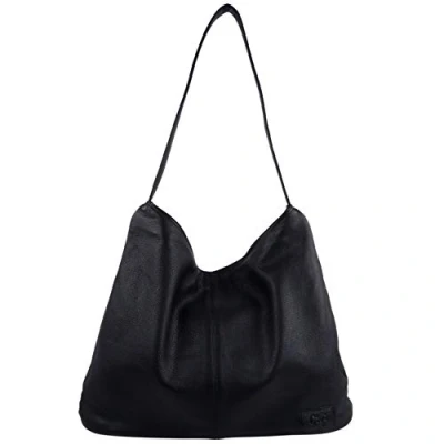 Image of Gigi Ladies Black Leather Slouch/Shoulder Bag Zita Collection
