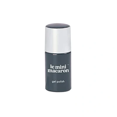 Image of Le Mini Macaron 3 in 1 UV Nail Polish Semi Permanent Gel LED Drying Dark Velvet Colour Slate Grey 10 ml