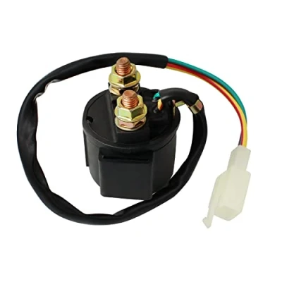 Image of Cyleto Starter Solenoid Relay for 4 Stroke GY6 Engine 50cc 150cc 200cc 250cc ATV Dirt Bikes Scooters Go Kart Dne Buggys Quad Wheelers Pit Bike Moped Roketa SSR tao Sunl Coolster