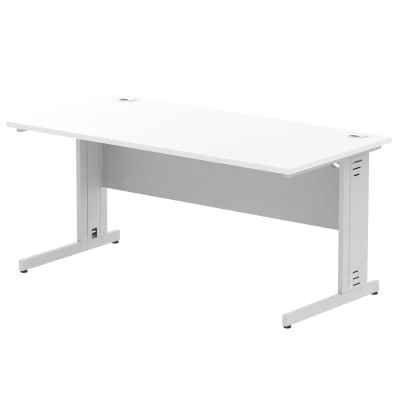 Image of Impulse Cable Managed 1600 Rectangle Desk White I000480