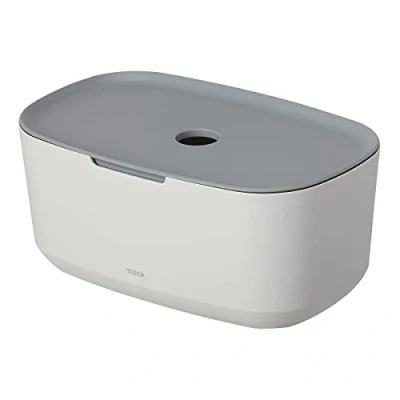 Image of Tiger Tess Storage box with lid White/Light grey