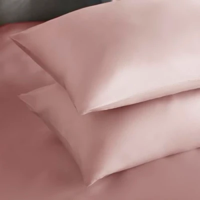 Image of Silentnight Pure Cotton Housewife Pillow case 2 Pack, Blush, 74 x 48 cm