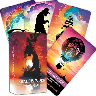 Image of GZXINKE Shadow Work Oracle Cards, Inner Healing Deck, Self Reflection Deck for Beginners, Clarifying Karma, Energy Cards