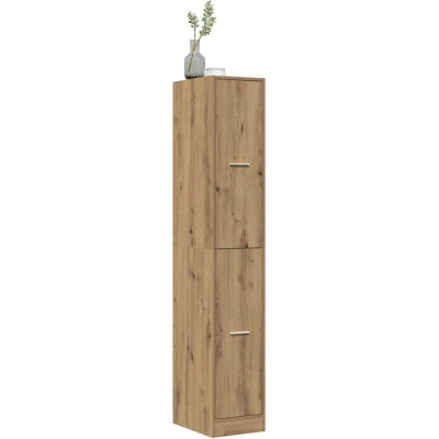 Image of vidaXL Apothecary Cabinet Drawer Chest Artisian Oak Engineered Wood, 4 Drawers, Storage for Living Room/Office/Kitchen, 30 x 41 174.5 cm