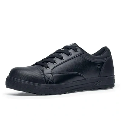 Image of Shoes for Crews Safety Fergus Composite Toe Slip Resistant Work Shoe with Protection and Toecap, Waterproof Leather, S3L FO SR Men Women Black