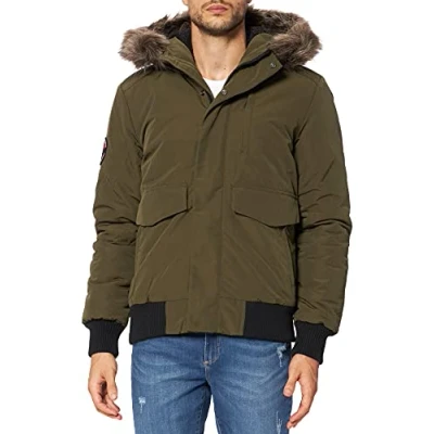 Image of Superdry Men&#039;s Everest Bomber Jacket, Surplus Goods Olive, XXL