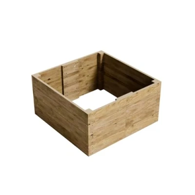 Image of Gro Garden Products Wooden Raised Bed 120cm L x W 60cm H Large Planters for Vegetables, Herbs, or Flowers Trough Planter Box with FSC Tanalised Timber