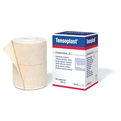 Image of Tensoplast Elastic Adhesive Bandage, Individually Boxed Roll, 7.5cm x 4.5m, Pack of 12 Multi
