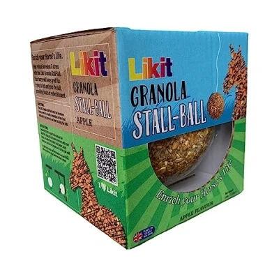 Image of Likit Granola Stall Ball Horse Treat 1.6kg Flavours Apple, Mixed Berry, Peppermint, Molasses Long Lasting, Boredom &amp; Stress Reliever