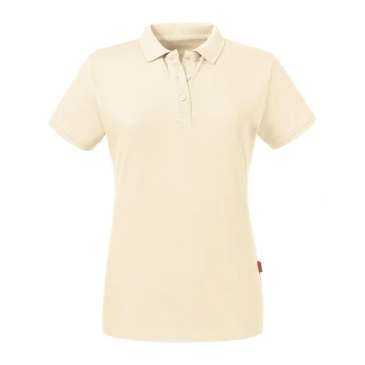 Image of Russell Athletic Womens/Ladies Pure Organic Polo (Natural) Cotton Size 2XL