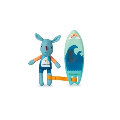 Image of LILLIPUTIENS Magic Surfer Joe Interactive Bath Toy with Color Changing Effects Drawings Appear in Water Fun Figurine From 2 Years and Play 83543