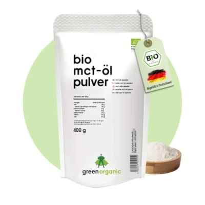 Image of Organic MCT Oil Powder Coconut Vegan, Lactose Free, Keto, Bulletproof, C8/C10 MCT, Neutral in Taste 400 g