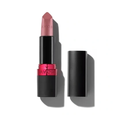 Image of Avon Ultra Matte Lipstick Pure Pink with Vitamin E, Avocado Oil and Sesame for Comfortable Coverage that Won&#039;t Cake, Crack or Dry, Cruelty Free