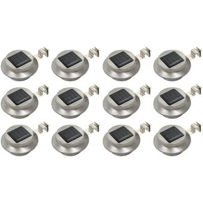 Image of vidaXL Outdoor Solar Lamps 12 pcs LED Round cm White
