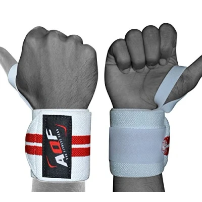 Image of AQF Power Weight Lifting Wrist Wraps Supports Gym Training Fist Straps