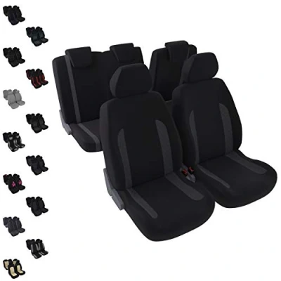 Image of DBS 1012894 Universal Non Slip Washable Car/Auto Seat Covers Black Imitation Leather