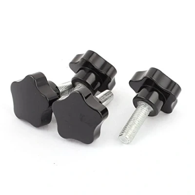 Image of Sourcingmap M10 x 30mm Star Head Design Metal Screw Clamping Knob Grip 4 Pcs