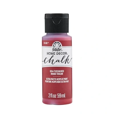 Image of FolkArt 6344 Home Décor Chalk Acrylic Paint, 2 oz, Tuscan Red
