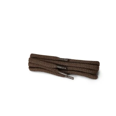 Image of Kaps Round Laces, quality durable 100% cotton shoe laces for casual footwear, made in Europe, 1 pair, many colours and lengths (100 cm 39 inch 5 to 7 eyelet pairs / 76 brown)