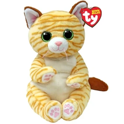 Image of TY Mango Cat Beanie Bellies Medium 24cm Squishy Baby Soft Plush Toys Collectible Cuddly Stuffed Teddy