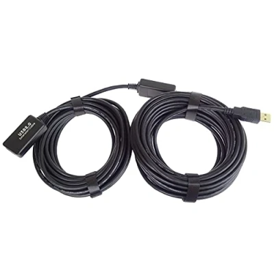 Image of PremiumCord Active USB Extension Cable with Repeater 10 m, A Female to Male, 2.0 High Speed Cable, 2x Shielded, AWG20/28, Colour Black, Length m