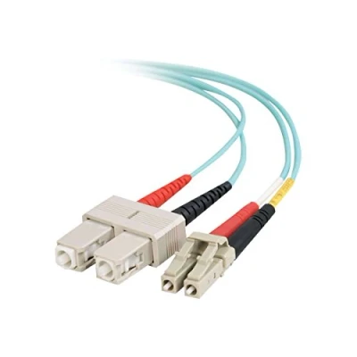 Image of C2G 5m Fibre/Fiber Optic Cable for 10Gb Base SR and 10GBase LRM LC/SC LSZH Duplex Multimode 50/125 Fibre