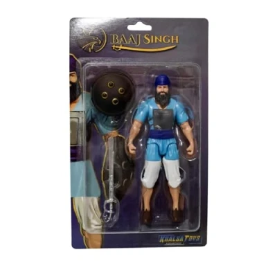 Image of Sikh Action Figure Toy Baaj Singh L.Blue Khalsa Toys