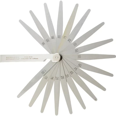 Image of Kennedy 4&quot; 20 Blade Metric Feeler Gauge