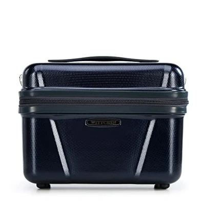 Image of WITTCHEN Explorer line Cosmetic Travel Case Toiletry Bag Hard Shell Polycarbonate High Strength Plastic Honeycomb Structure Size XS Navy Blue