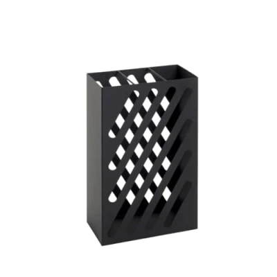 Image of HAKU Mobel Umbrella Stand Black, Metal Size: W 30 cm X H 48 D 16 cm, Style: Modern