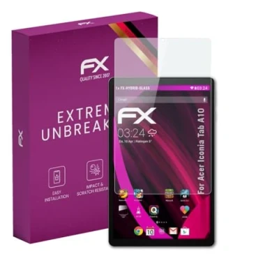 Image of atFoliX plastic Glass Protective Film compatible with Acer Iconia Tab A10 Protector, 9H Hybrid FX Screen Protector of