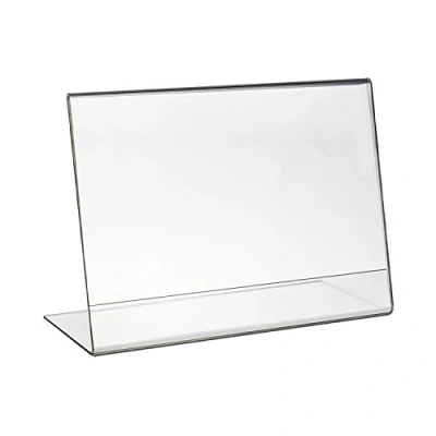 Image of HMF 46935 Acrylic Menu Holder inclined DIN A4 Landscape Format Transparent