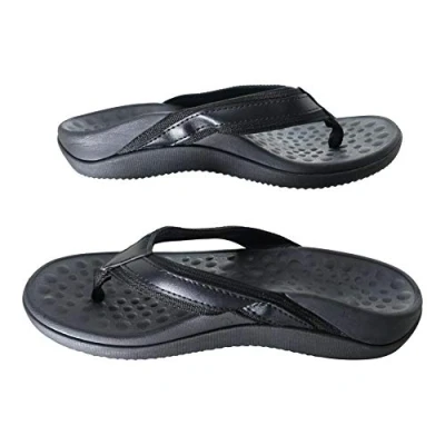 Image of Or8 Wellness™ Orthotic Sandals. Plantar Fasciitis Relief with built in Arch Support &amp; Heel Cup. Sturdy Comfortable. Black. (10 UK/43 EU)