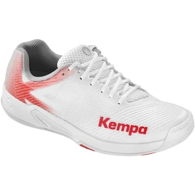 Image of Kempa Women&#039;s Wing 2.0 Handball Shoes, Trainers, White/Red, 41 EU, White red, 8.5 UK