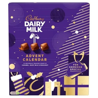Image of Cadbury Dairy Milk Chunks Advent Calendar, Christmas Chocolates 258g