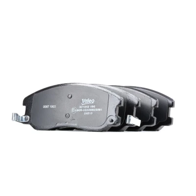 Image of 5520078J01 Brake pad set VALEO 301942 FIRST Front Axle incl. wear warning contact with anti squeak plate VAUXHALL: Antara, CHEVROLET: Captiva