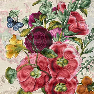 Image of Luca S B2366 Summer Flowers Cross Stitch Kit