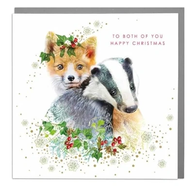 Image of Lola Design Special Couple Christmas Card Blank Cards and Envelopes Badger &amp; Fox