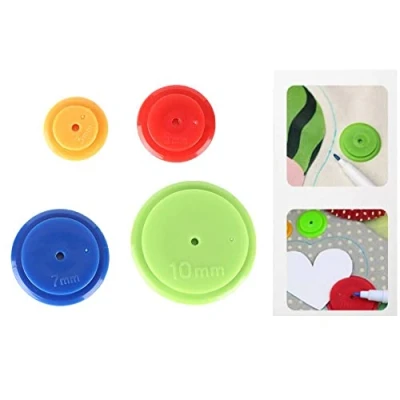 Image of 4pcs Tracing Wheels DIY Plastic Round Seam Admission Marker Set Patchwork Wheel Circle Sewing for Quilting Space Stitching Craft