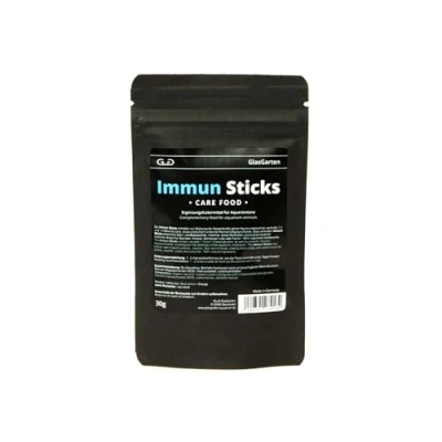 Image of GlasGarten Immun Sticks 100% Natural Care Food for Shrimp, Crayfish, Snails, and Fish Immune System Support 30g