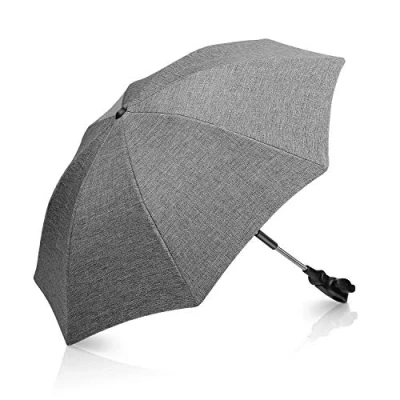 Image of Winload Pram Parasol, Universal UV Parasol for Pushchairs and Buggy, Clip on Stroller Umbrella, Baby Buggy Sun with Adjustable Fixing Clamp, Grey, 78 cm Diameter