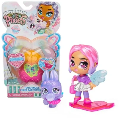Image of HATCHIMALS Pixies, Shimmer Babies Babysitter with Baby and Play Accessories (Styles May Vary)